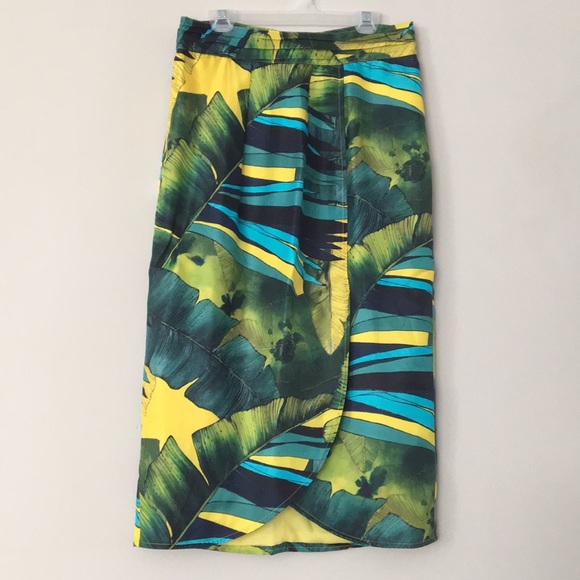 J. Crew crossover skirt in palm leaf - Picture 5 of 12